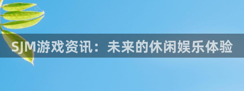 沐春奇亿娱乐：SJM游戏资讯：未来的休闲娱乐体验